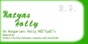 matyas holly business card